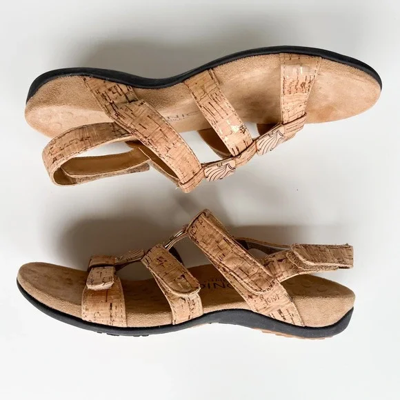 Vionic Amber Sandal Tan Cork Womens 6 - Picture 5 of 9